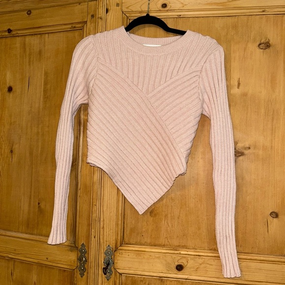 Altar'd State Blush Ribbed Knit Sweater - Picture 2 of 7